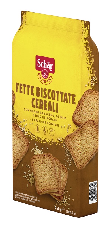 SCHAR FETTE BISCOTTATE CEREALI 3 PORZIONI DA 86,7 G - Farmacia Mastrangelo 