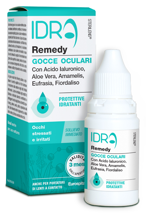 GOCCE OCULARI PROTETTIVE IDRATANTI STERILENS IDRA REMEDY CON ACIDO IALURONICO E ALOE VERA 10 ML - Farmacia Mastrangelo 