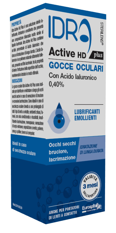 GOCCE OCULARI STERILENS IDRA ACTIVE HD PLUS 10 ML CON ACIDO IALURONICO 0,40% - Farmacia Mastrangelo 