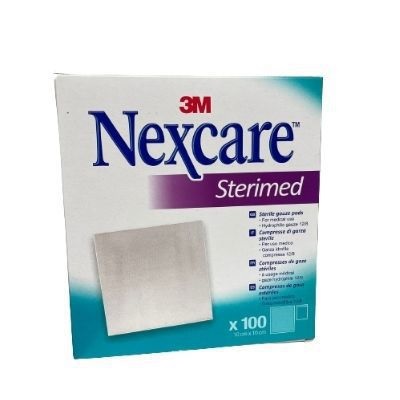 GARZA COMPRESSA STERIMED NEXCARE IN COTONE IDROFILO 20 FILI MULTILINGUAL 100 PEZZI - Farmacia Mastrangelo 