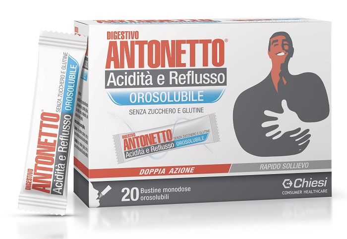 DIGESTIVO ANTONETTO ACIDITA' E REFLUSSO OROSOLUBILE 20 BUSTINE - Farmacia Mastrangelo 