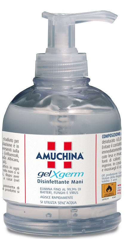 AMUCHINA GEL X-GERM DISINFETTANTE MANI 250 ML - Farmacia Mastrangelo 