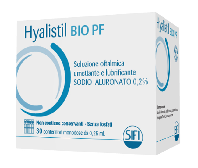 HYALISTIL BIO PF SOLUZIONE OFTALMICA PHOSPHATE FREE MONODOSE A BASE DI ACIDO IALURONICO 0,2% 30 FLACONCINI 0,25 ML - Farmacia Mastrangelo 