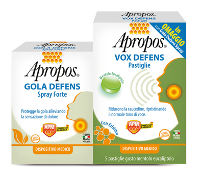 APROPOS GOLA DEFENS SPRAY FORTE + VOX DEFENS PASTIGLIE - Farmacia Mastrangelo 