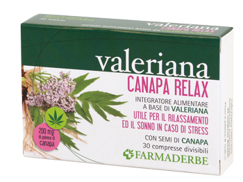 VALERIANA CANAPA RELAX 30 COMPRESSE DIVISIBILI - Farmacia Mastrangelo 