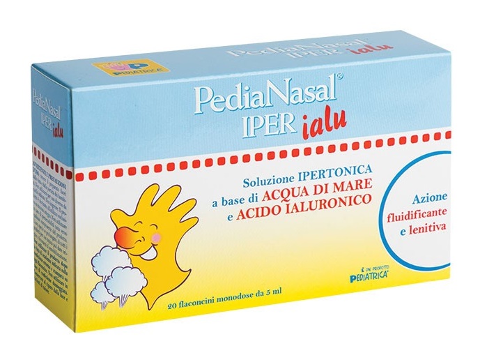 PEDIANASAL IPER SOLUZIONE IPERTONICA CON ACIDO IALURONICO 20 FLACONCINI MONODOSE DA 5 ML - Farmacia Mastrangelo 