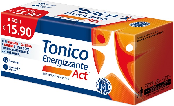 TONICO ENERGIZZANTE ACT 12 FLACONCINI DA 10 ML - Farmacia Mastrangelo 