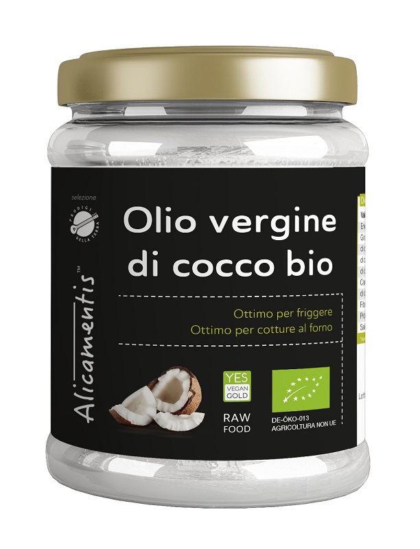 OLIO VERGINE DI COCCO BIO 500 ML ALICAMENTIS - Farmacia Mastrangelo 
