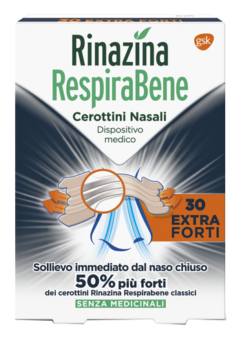 RINAZINA RESPIRABENE CEROTTINO EXTRA FORTE 30 PEZZI - Farmacia Mastrangelo 