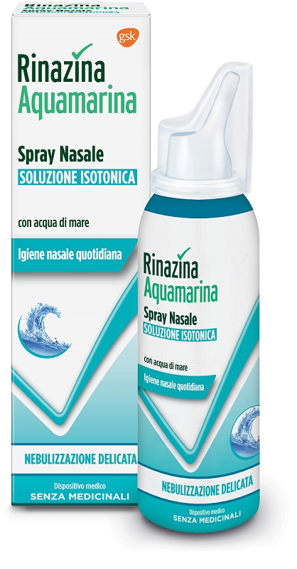 RINAZINA AQUAMARINA ISOTONICA SPRAY NEBULIZZAZIONE DELICATA 100 ML - Farmacia Mastrangelo 