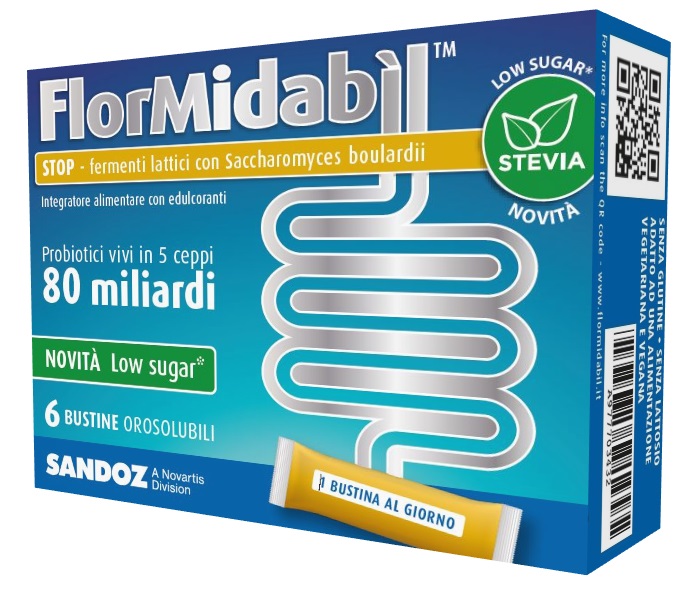 FLORMIDABIL STOP 6 BUSTINE CON STEVIA - Farmacia Mastrangelo 