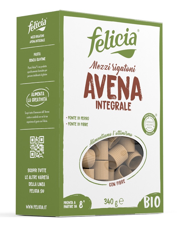 FELICIA MEZZI RIGATONI AVENA 340 G - Farmacia Mastrangelo 