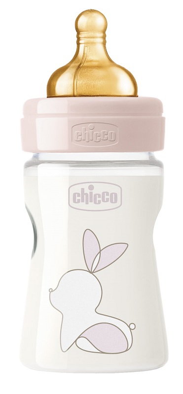 CHICCO BIBERON ORIGINAL 150ML TOUCH 1 FORO GIRL CON TETTARELLA IN CAUCCIU' - Farmacia Mastrangelo 
