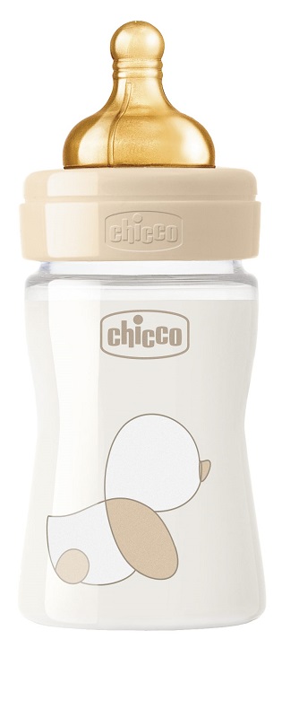 CHICCO BIBERON ORIGINAL 150ML VETRO 1 FORO 1 FORO UNISEX CON TETTARELLA IN CAUCCIU' - Farmacia Mastrangelo 