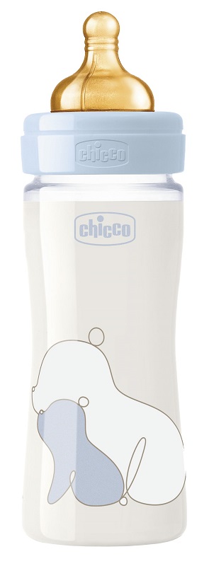 CHICCO BIBERON ORIGINAL 240ML VETRO 1 FORO 1 FORO BOY CON TETTARELLA IN CAUCCIU' - Farmacia Mastrangelo 