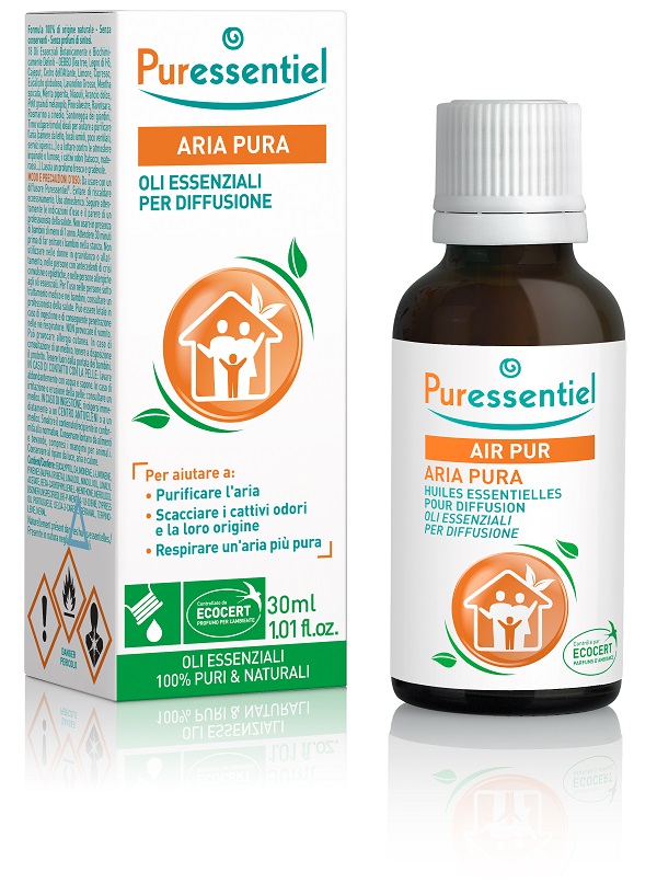 PURESSENTIEL MISCELA PER DIFFUSIONE ARIA PURA CERTIFICATA ECOCERT 30 ML - Farmacia Mastrangelo 