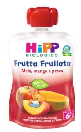 HIPP BIO FRUTTA FRULLATA MELA/MANGO/PESCA 90 G - Farmacia Mastrangelo 