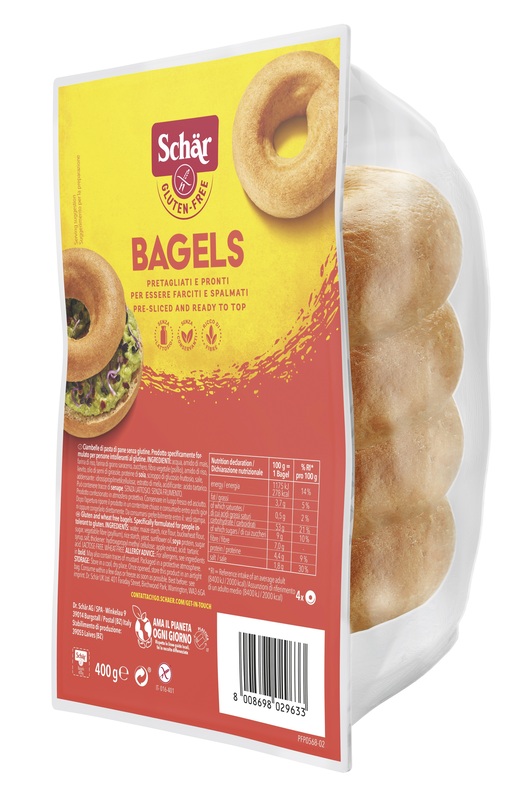 SCHAR BAGELS SENZA LATTOSIO 4 PEZZI DA 100 G - Farmacia Mastrangelo 