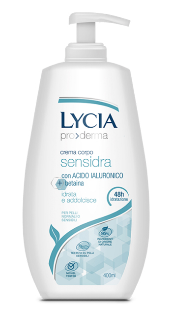 LYCIA PRODERMA CREMA CORPO SENSIDRA 400 ML - Farmacia Mastrangelo 