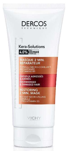 DERCOS TECHNIQUE KERASOL MASCHERA RIPARATRICE 2 MIN 200 ML - Farmacia Mastrangelo 