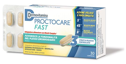 DERMOVITAMINA PROCTOCARE FAST 30 COMPRESSE - Farmacia Mastrangelo 