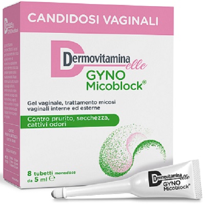 DERMOVITAMINA GYNOMICOBLOCK M 8 TUBETTI MONODOSE 5 ML - Farmacia Mastrangelo 