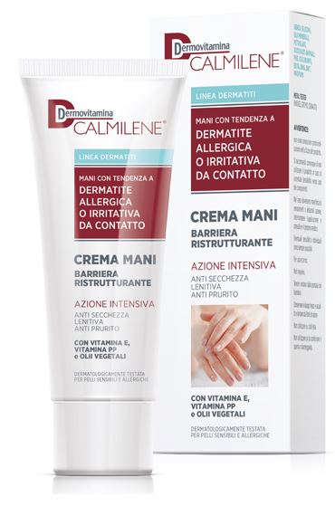 DERMOVITAMINA CALMILENE CREMA MANI BARRIERA RISTRUTTURANTE AZIONE INTENSIVA PER DERMATITE ALLERGICA O IRRITATIVA DA CONTATTO 75 ML - Farmacia Mastrangelo 