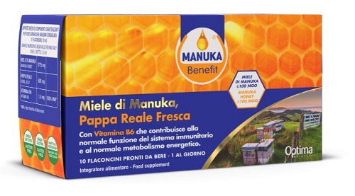 MANUKA BENEFIT PAPPA REALE MANUKA VITAMINA B6 10 FLACONCINI 10 ML - Farmacia Mastrangelo 