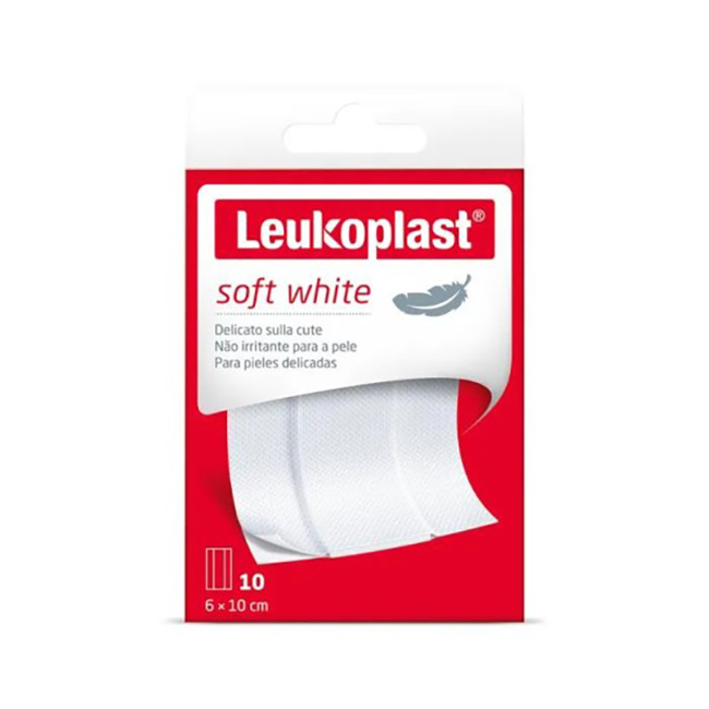 LEUKOPLAST SOFT WHITE 100 X 6 CM 10 PEZZI - Farmacia Mastrangelo 