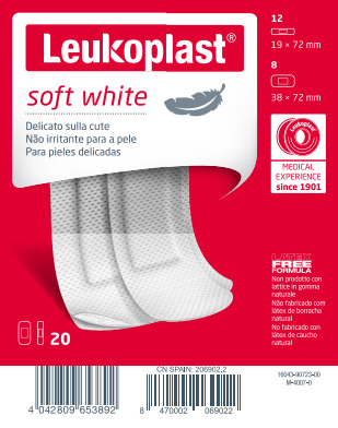 LEUKOPLAST SOFT WHITE 20 PEZZI ASSORTITI - Farmacia Mastrangelo 