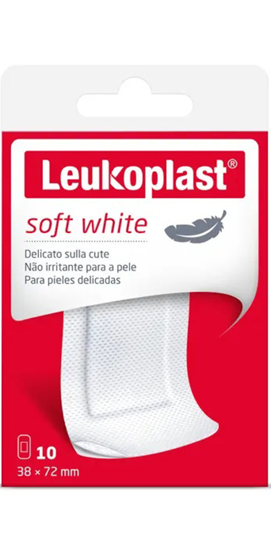 LEUKOPLAST SOFT WHITE 72 X 38 CM 10 PEZZI - Farmacia Mastrangelo 
