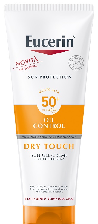 EUCERIN SUN PROTECTION OIL CONTROL DRY TOUCH SPF 50+ SUN GEL CREME 200 ML - Farmacia Mastrangelo 
