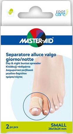 DIVARICATORE ALLUCE GIORNO/NOTTE MASTER-AID FOOTCARE SMALL 2 PEZZI D11 - Farmacia Mastrangelo 