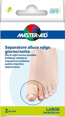 DIVARICATORE ALLUCE GIORNO/NOTTE MASTER-AID FOOTCARE LARGE 2 PEZZI D12 - Farmacia Mastrangelo 