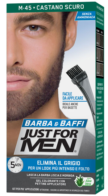 JUST FOR MEN BARBA & BAFFI M45 CASTANO SCURO 51 G - Farmacia Mastrangelo 