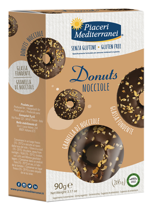 PIACERI MEDITERRANEI DONUTS NOCCIOLE 90 G - Farmacia Mastrangelo 