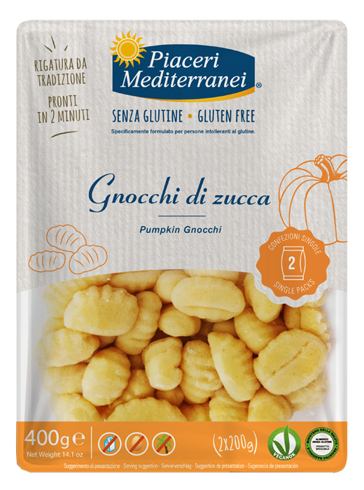 PIACERI MEDITERRANEI GNOCCHI DI ZUCCA 400 G - Farmacia Mastrangelo 