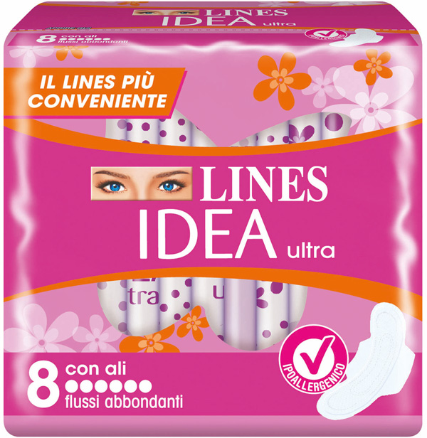 IDEA ULTRA ASSORBENTE FLUSSI ABBONDANTI CON ALI 8 PEZZI - Farmacia Mastrangelo 