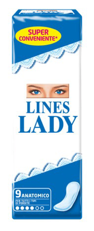 LINES LADY ASSORBENTE ANATOMICO 9 PEZZI - Farmacia Mastrangelo 
