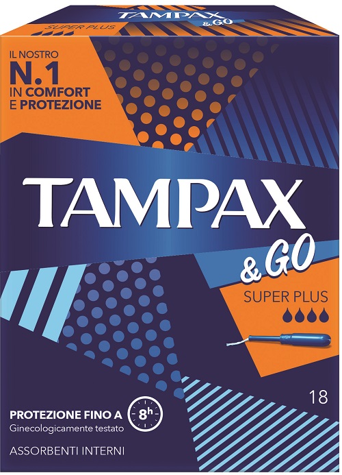 TAMPAX &GO ASSORBENTE INTERNO SUPER PLUS 18 PEZZI - Farmacia Mastrangelo 