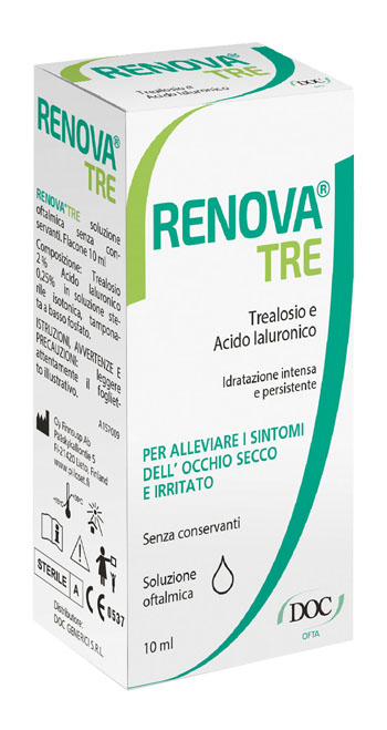 RENOVA TRE COLLIRIO A BASE DI TREALOSIO E ACIDO IALURONICO 10 ML SENZA CONSERVANTI - Farmacia Mastrangelo 