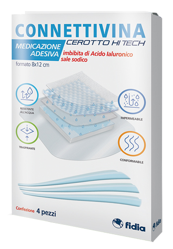 CEROTTO CONNETTIVINA HITECH 8 X 12 CM 4 PEZZI - Farmacia Mastrangelo 