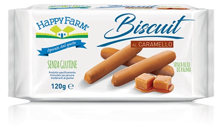 HAPPY FARM BISCUIT CARAMELLO 120 G - Farmacia Mastrangelo 