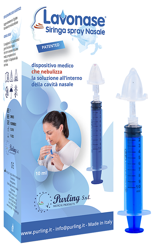 LAVONASE SIRINGA SPRAY NASALE NON STERILE 10 ML LUER-LOCK CON CAPPUCCIO + UGELLO NASALE CON RACCORDO LUER-LOCK + PERFORATORE CON VALVOLA NON RITORNO CON TAPPO - Farmacia Mastrangelo 
