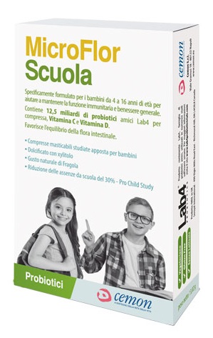 MICROFLOR SCUOLA 30 CAPSULE MASTICABILI - Farmacia Mastrangelo 