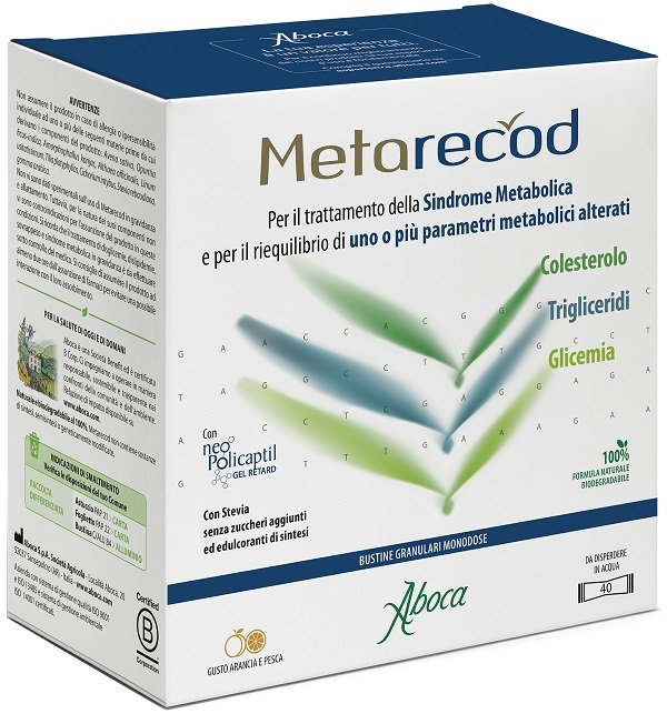 METARECOD 40 BUSTINE GRANULARI X 2,5G GUSTO ARANCIA E PESCA - Farmacia Mastrangelo 