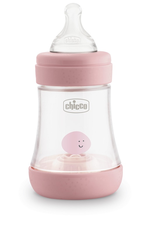 CHICCO BIBERON PERFECT 5 GIRL 150 ML IN SILICONE 1 FORO - Farmacia Mastrangelo 