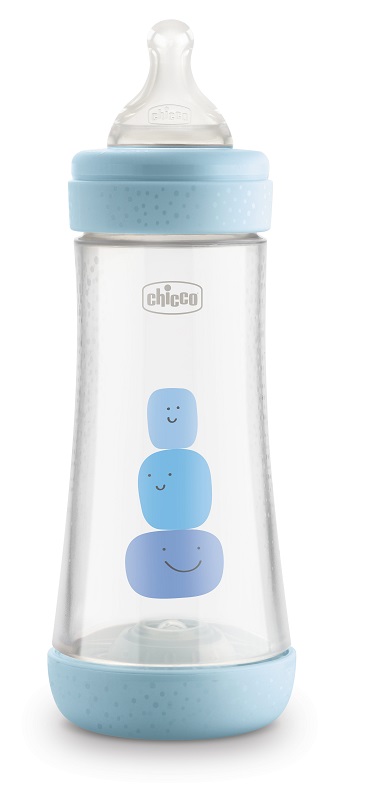 CHICCO BIBERON PERFECT 5 BOY 300 ML IN SILICONE 3 FORI - Farmacia Mastrangelo 