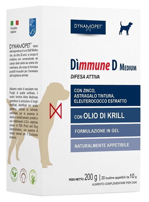 DIMMUNE D MEDIUM CANI 20 BUSTINE APPETIBILI DA 10 G - Farmacia Mastrangelo 