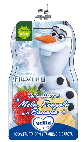 POUCH DISNEY FROZEN MELA FRAGOLA BANANA 110 G - Farmacia Mastrangelo 